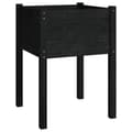 Miniatyrbilde 1 av 8: vidaXL Plantekasse svart 50x50x70 cm heltre furu