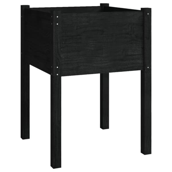 vidaXL Plantekasse svart 50x50x70 cm heltre furu