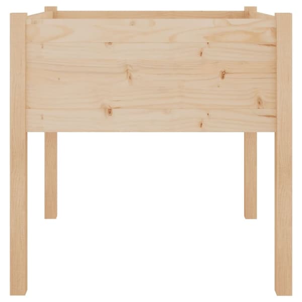 vidaXL Puutarhan kukkalaatikko 70x70x70 cm täysi mänty