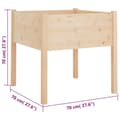 Pikkukuva 7 / 7: vidaXL Puutarhan kukkalaatikko 70x70x70 cm täysi mänty