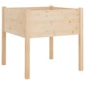 Pikkukuva 1 / 7: vidaXL Puutarhan kukkalaatikko 70x70x70 cm täysi mänty