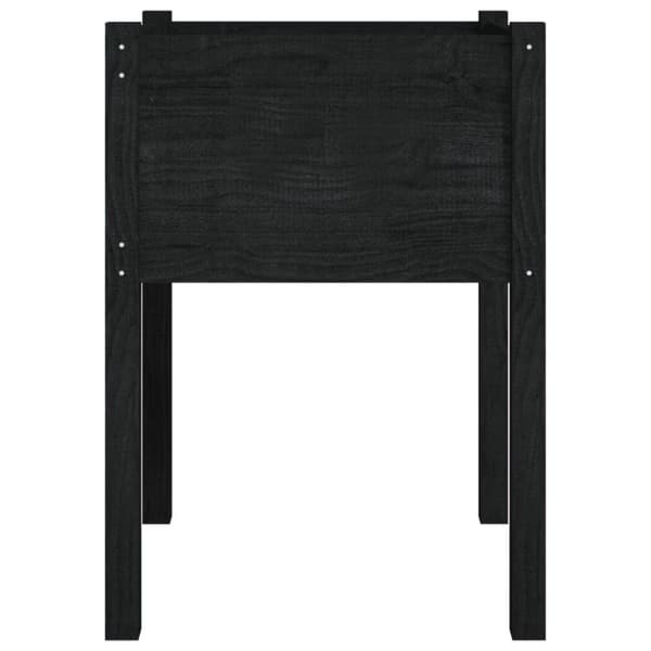 vidaXL Puutarhan kukkalaatikot 2 kpl musta 50x50x70cm täysi mänty