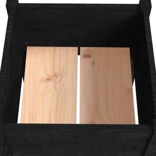 vidaXL Puutarhan kukkalaatikot 2 kpl musta 50x50x70cm täysi mänty