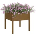 Miniatyrbillede 4 af 8: vidaXL plantekasse 70x70x70 cm massivt fyrretræ gyldenbrun