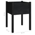 Miniatyrbilde 9 av 9: vidaXL Plantekasser 2 stk svart 50x50x70 cm heltre furu