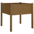 Pikkukuva 5 / 9: vidaXL Puutarhan kukkalaatikot 2 kpl hunajanruskea 70x70x70 cm mänty