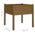 Pikkukuva 9 / 9: vidaXL Puutarhan kukkalaatikot 2 kpl hunajanruskea 70x70x70 cm mänty