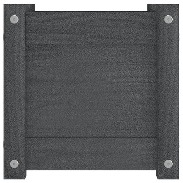 vidaXL Odlingslåda grå 31x31x31 cm massiv furu