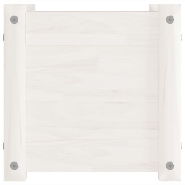 vidaXL Plantekasse hvit 31x31x31 cm heltre furu