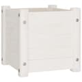 Miniatyrbilde 1 av 9: vidaXL Plantekasse hvit 31x31x31 cm heltre furu