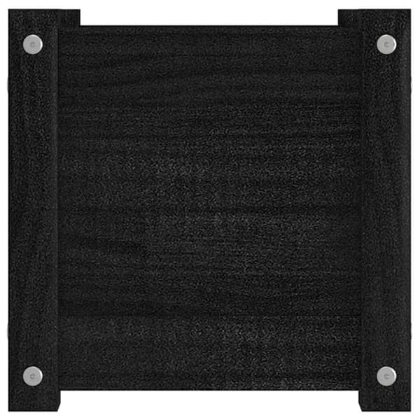 vidaXL Odlingslåda svart 31x31x31 cm massiv furu