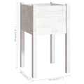 Miniatyrbilde 8 av 8: vidaXL Plantekasse hvit 40x40x70 cm heltre furu