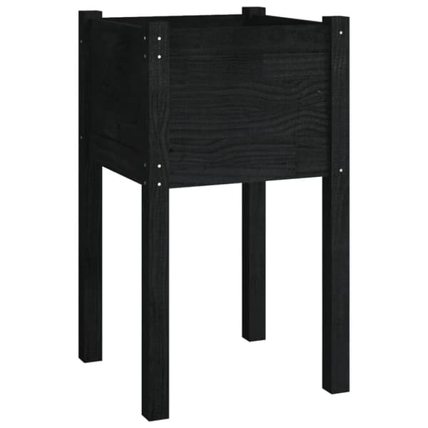 vidaXL plantekasser 2 stk. 40x40x70 cm massivt fyrretræ sort