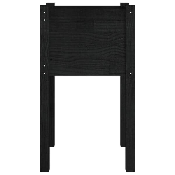 vidaXL Plantekasser 2 stk 40x40x70 cm heltre furu svart