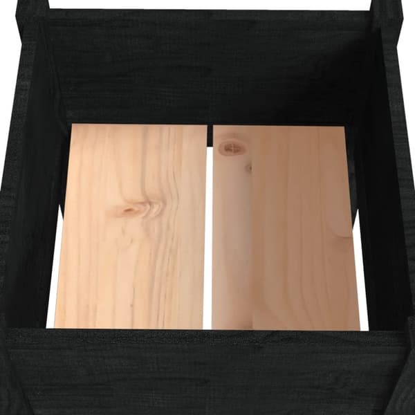 vidaXL Plantekasser 2 stk 40x40x70 cm heltre furu svart