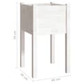 Miniatyrbilde 9 av 9: vidaXL Plantekasser 2 stk 40x40x70 cm heltre furu hvit