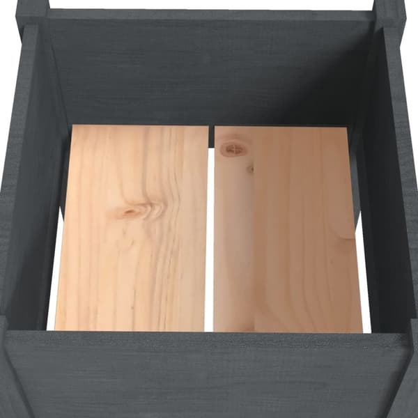 vidaXL Plantekasser 2 stk 40x40x70 cm heltre furu grå