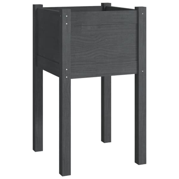 vidaXL plantekasse 40x40x70 cm massivt fyrretræ grå