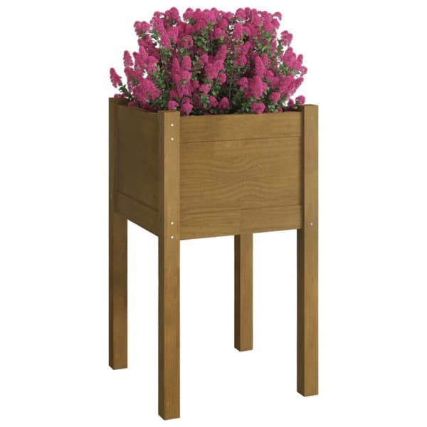 vidaXL Plantekasse honningbrun 40x40x70 cm heltre furu