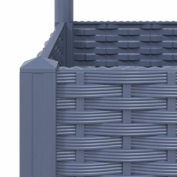 vidaXL Plantekasse med espalier blågrå 80x40x121,5 cm PP