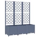 Miniatyrbillede 3 af 8: vidaXL plantekasse med espalier 120x40x136 cm PP mørkegrå
