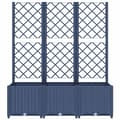 Miniatyrbillede 5 af 8: vidaXL plantekasse med espalier 120x40x136 cm PP mørkegrå
