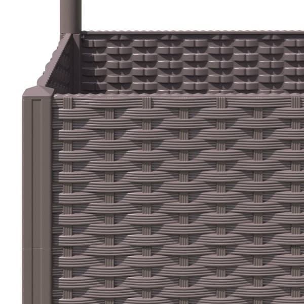 vidaXL plantekasse med espalier 120x40x136 cm PP brun