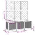 Miniatyrbillede 7 af 8: vidaXL plantekasse med espalier 120x40x136 cm PP brun
