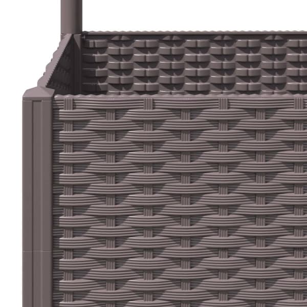 vidaXL plantekasse med espalier 80x80x136 cm PP brun