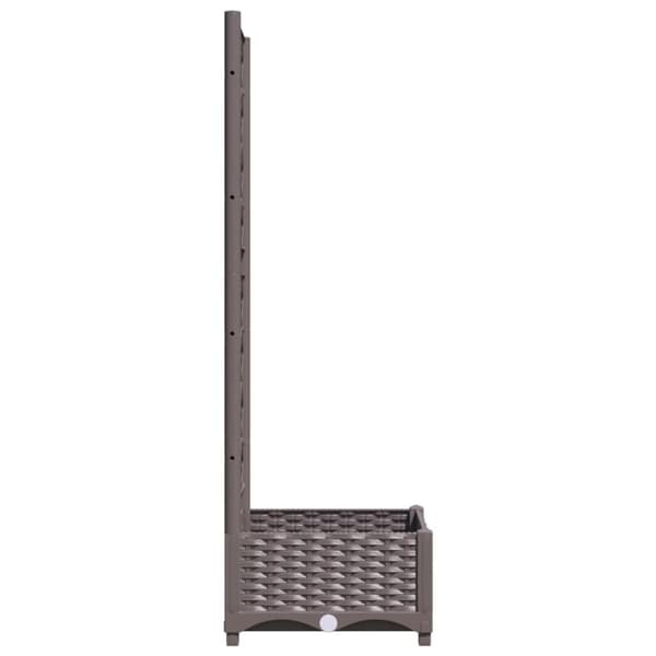 vidaXL Plantekasse med espalier brun 40x40x121,5 cm PP