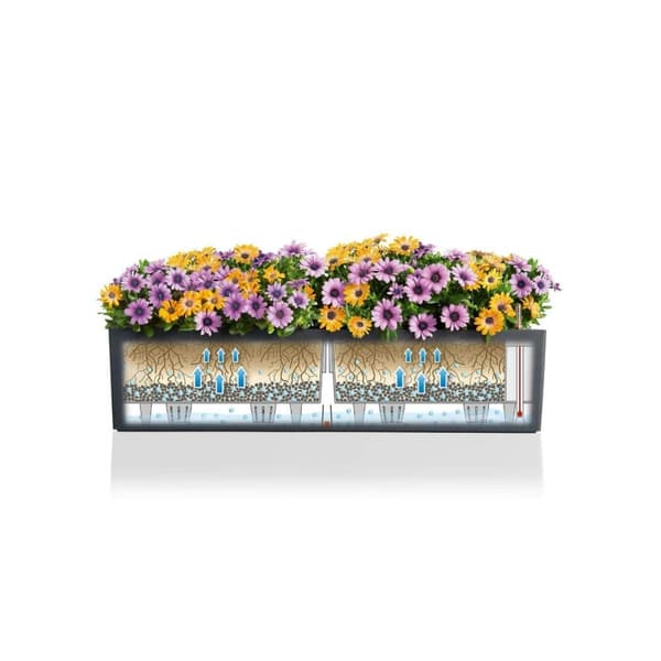 Självvattnande Blomlåda Balconera Stone 80cm grafitsvart