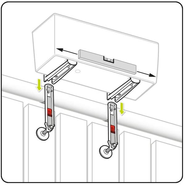 Konsol/Väggfäste till Blomlåda Balconera 50/80 svart 2st