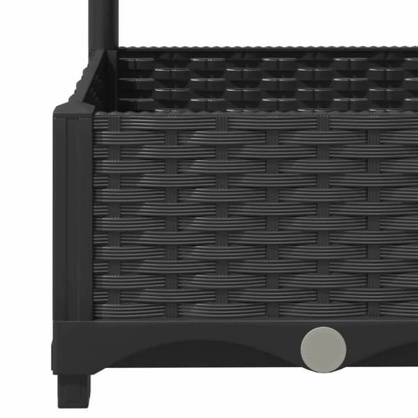 vidaXL plantekasse med espalier 120x120x121,5 cm PP sort