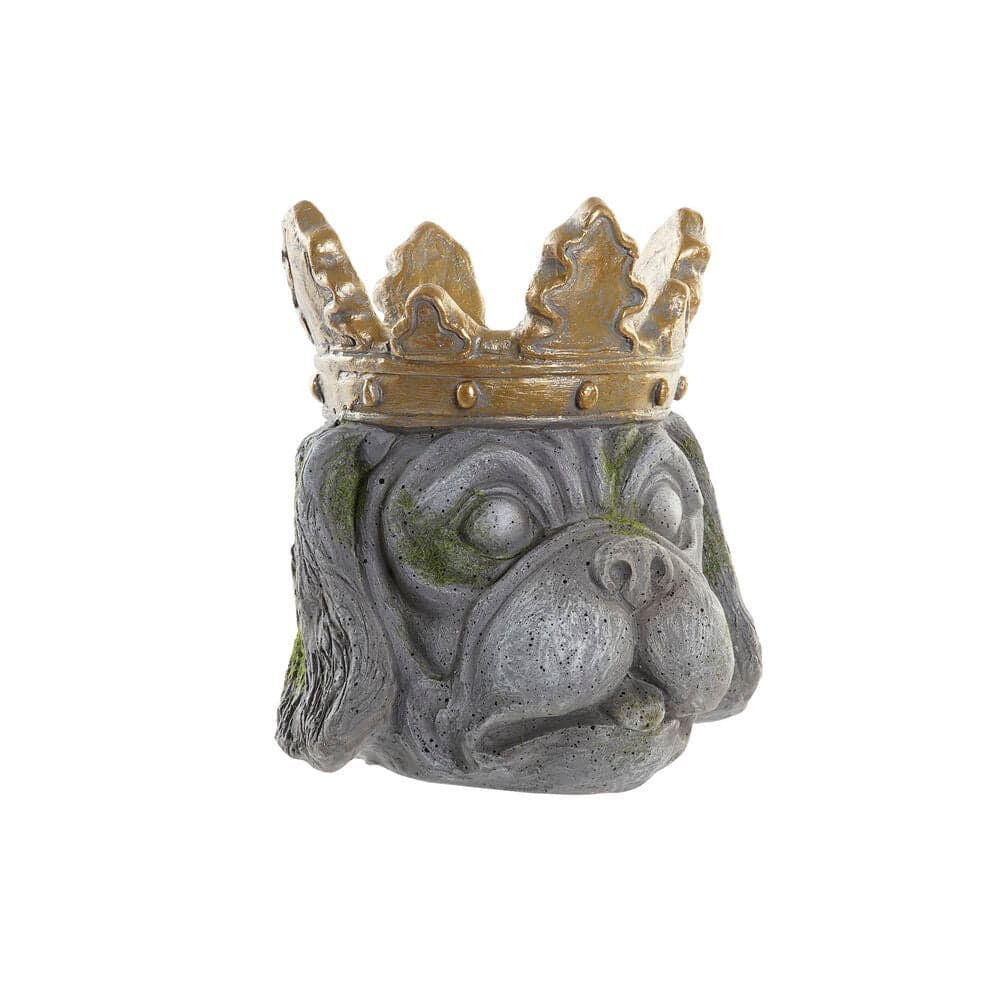 Planter DKD Home Decor Grey Golden Dog Magnesium (28,5 x 28,5 x 30,9 cm)
