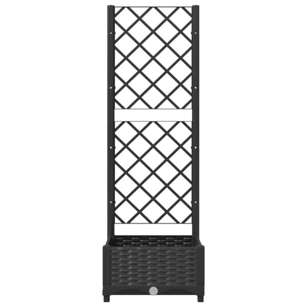 vidaXL Plantekasse med espalier svart 40x40x121,5 cm PP