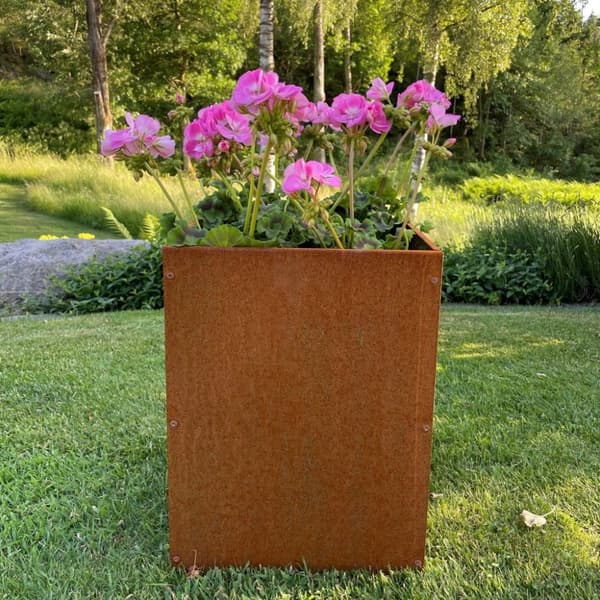 Kruka Cortenstål rost 50x40cm