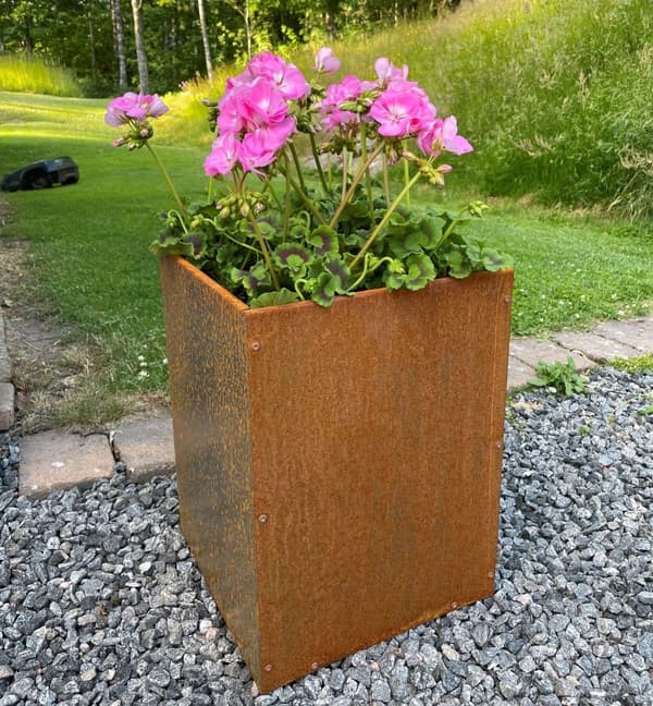 Kruka Cortenstål rost 50x40cm