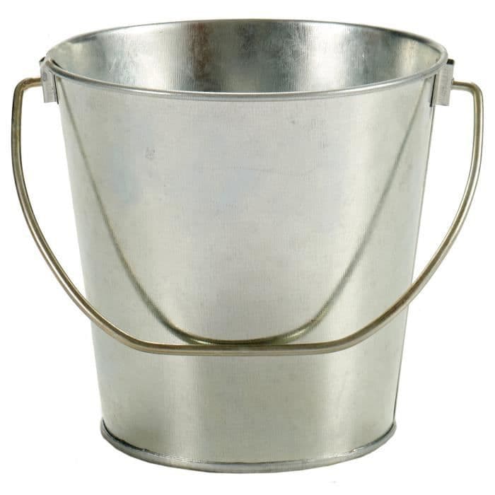 Ibergarden blomkruka hink 18,5 x 16 x 14 cm zink silvergrå