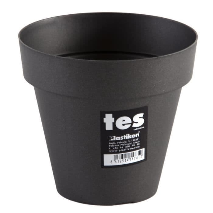 PLASTIKEN Tes blomkruka - 14 cm - Antracit