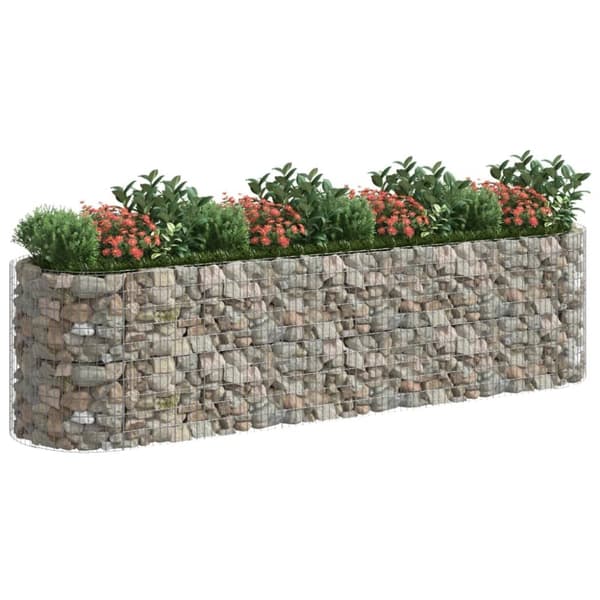 vidaXL Gabion høybed galvanisert jern 400x100x100 cm