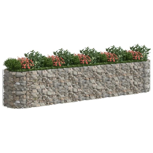 vidaXL Planteringsgabion galvaniserat järn 500x100x100 cm
