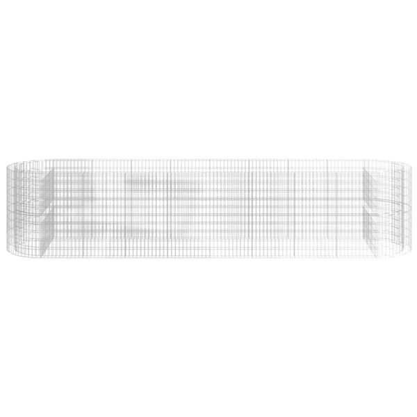 vidaXL Planteringsgabion galvaniserat järn 500x100x100 cm