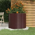 Miniatyrbilde 1 av 4: vidaXL Plantekasse pulverlakkert stål 80x80x68 cm brun