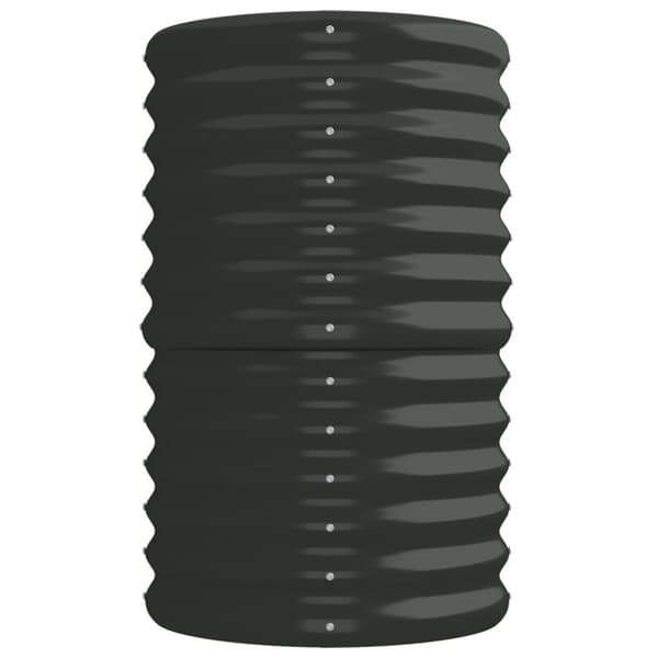 vidaXL Odlingslåda pulverlackerat stål 224x40x68 cm antracit