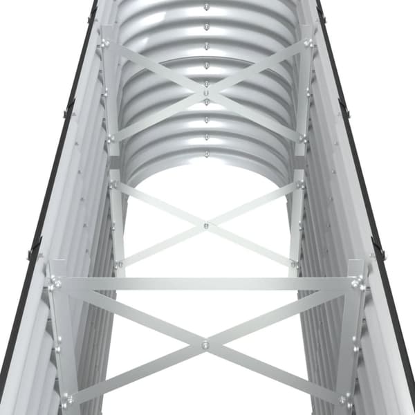 vidaXL Høybed pulverlakkert stål 332x40x68 cm antrasitt