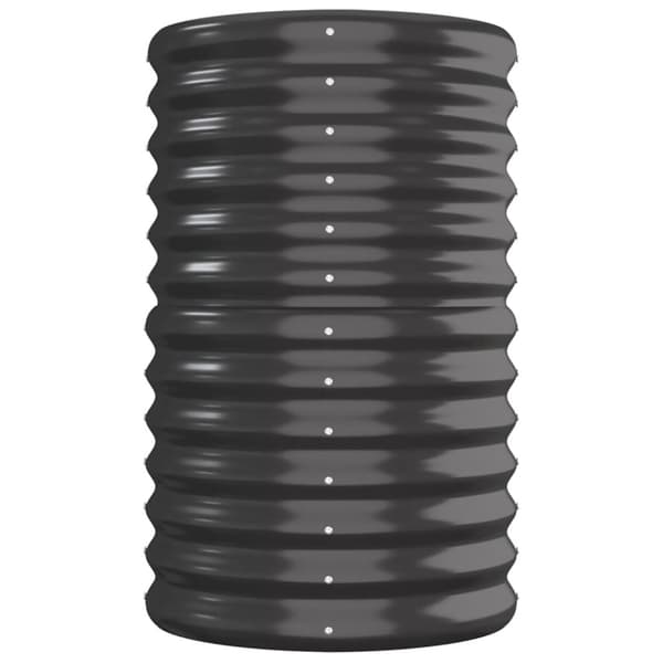 vidaXL Høybed pulverlakkert stål 260x40x68 cm antrasitt