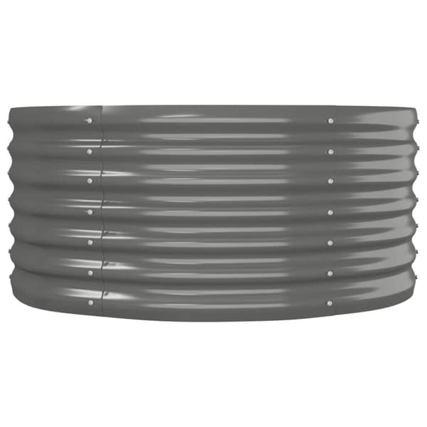 vidaXL Høybed pulverlakkert stål 152x80x36 cm grå