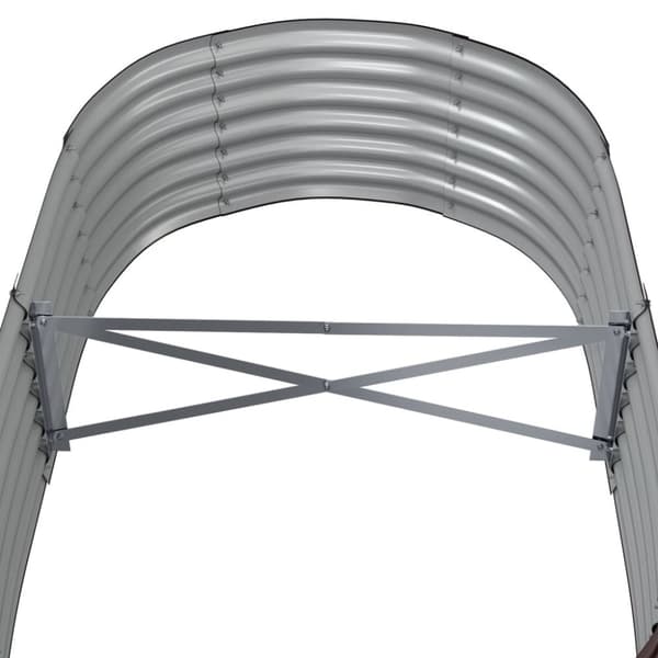 vidaXL Odlingslåda pulverlackerat stål 152x80x36 cm brun