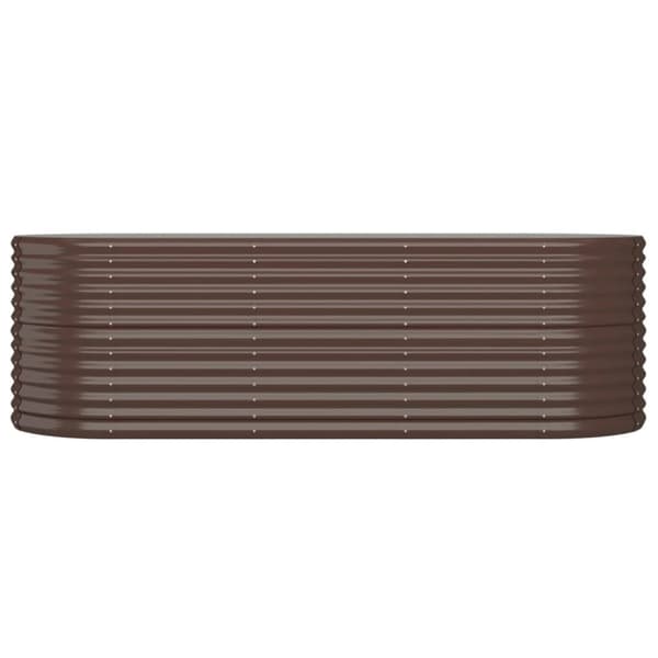 vidaXL Høybed pulverlakkert stål 224x80x68 cm brun