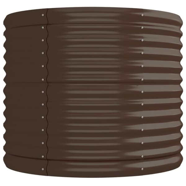 vidaXL Høybed pulverlakkert stål 224x80x68 cm brun